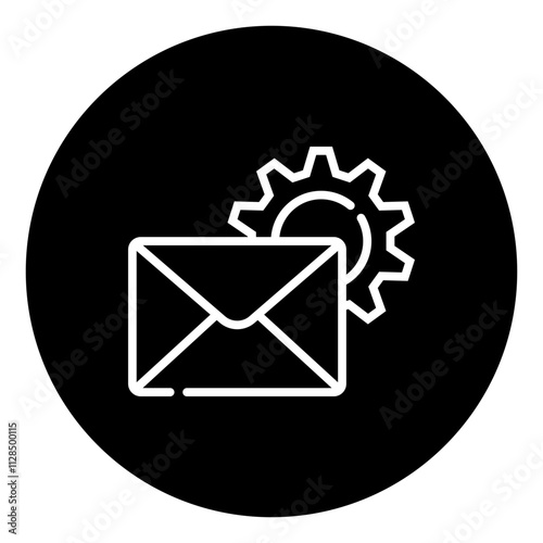 mail settings glyph icon	
