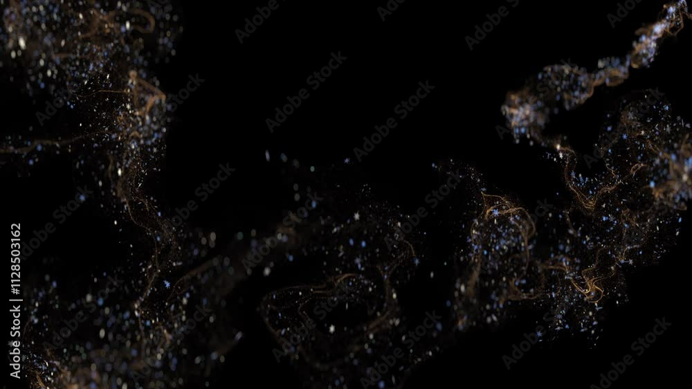 Christmas Particle | Golden Particle Energy Gust With Snowflake