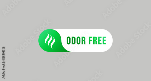 Odor free label or odor free design elements. Best Odor free icon vector for product packaging design element. Odor free symbol for packaging design element.