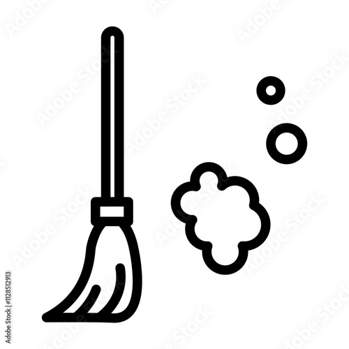 Broom Vector Icon Design