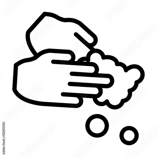 Washing Hand Vector Icon Design