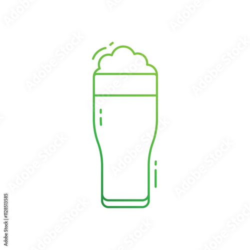 Beer glass vector icon