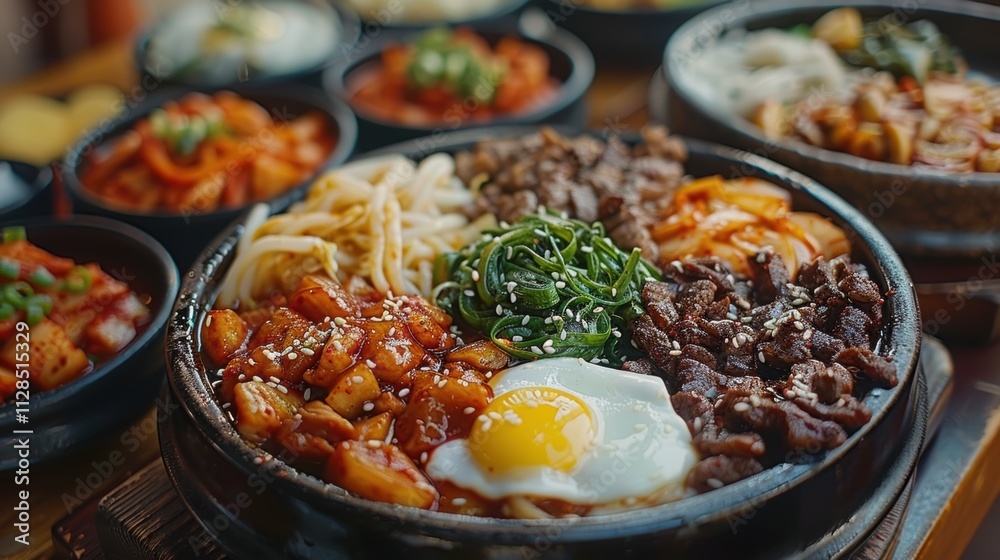 Delicious Korean Bibimbap BBQ Food Photography Delicious Korean Bibimbap BBQ Food Photography