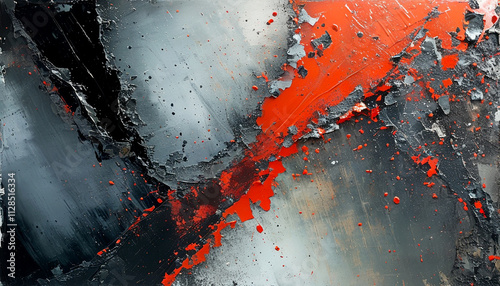 Bold abstract expression with dynamic contrasts and vibrant colors