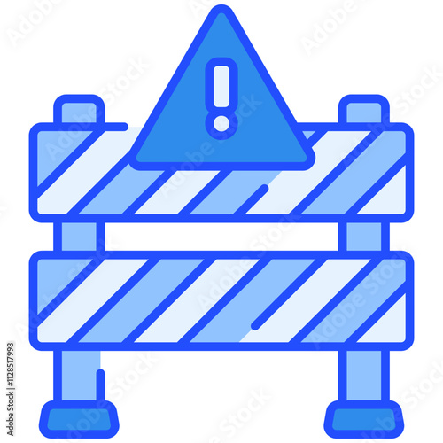 Barrier Blue Color Icon