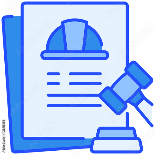 Law Blue Color Icon