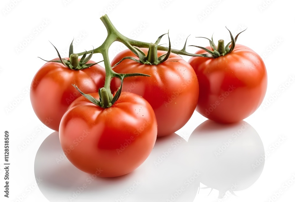 Vibrant Red Tomatoes on the Vine, Fresh from the Garden Vibrant Red Tomatoes on the Vine, Fresh from the Garden