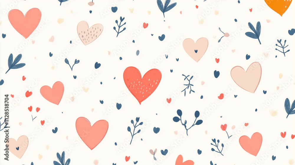 seamless pattern with hearts seamless pattern with hearts