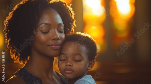 prayer together mother s guidance african american mother and son praying together