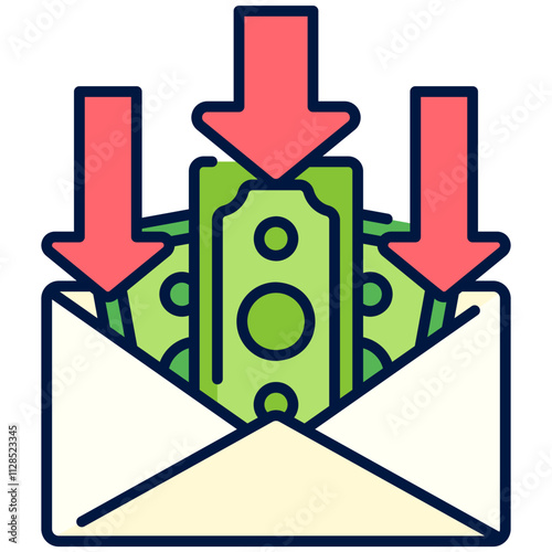 High Salary Filled Line Icon