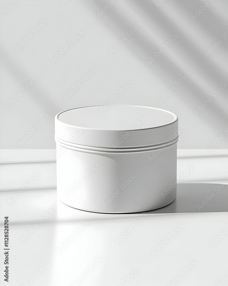 White Round Container Mockup: Design Showcase White Round Container Mockup: Design Showcase