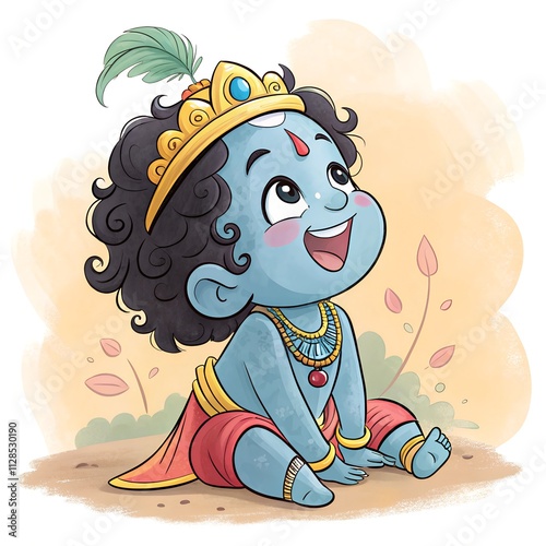 Cute baby lord krishna