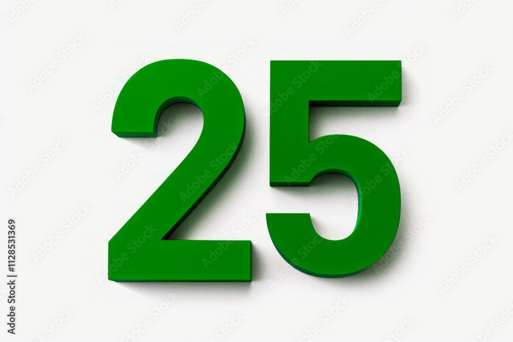 Twenty five number. Discount 25. 3D illustration. Twenty five number. Discount 25. 3D illustration.