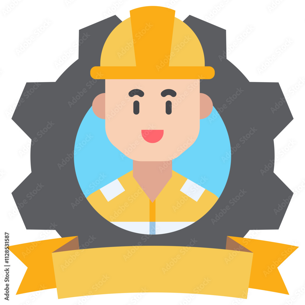 Labour Day worker Flat Icon