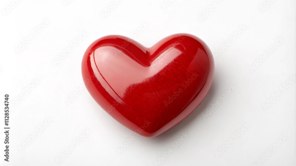 red heart on a white background