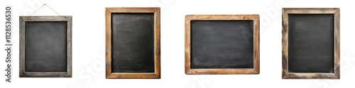 Assortment of vintage and rustic wooden framed chalkboards in various sizes and styles perfect for school office or home decor to display messages announcements or presentations