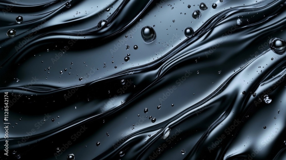 Dark Liquid Surface With Air Bubbles Abstract Dark Liquid Surface With Air Bubbles Abstract