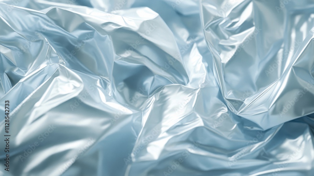 Fototapeta premium Abstract Silver Fabric Draped Texture Background