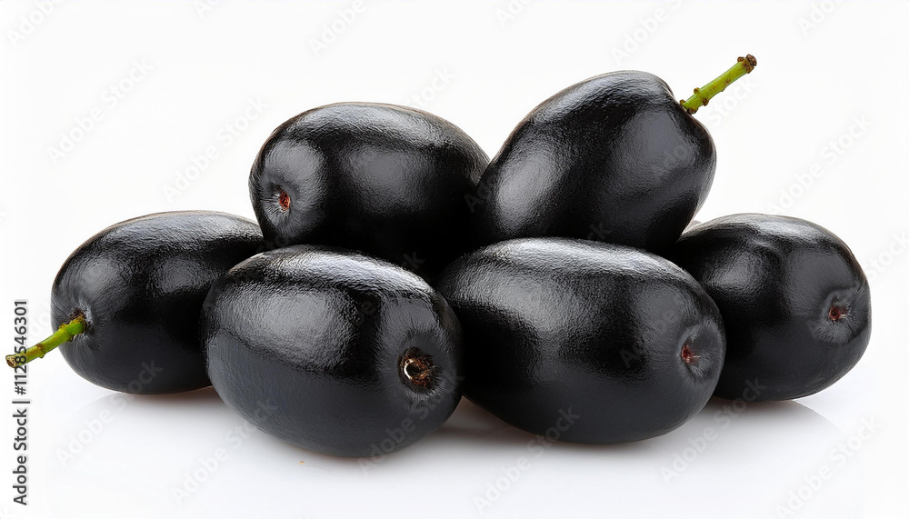 Jambolan plum or Java plum isolated on white background