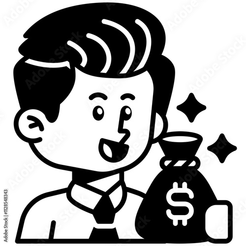 Banker Job and Professions Icon