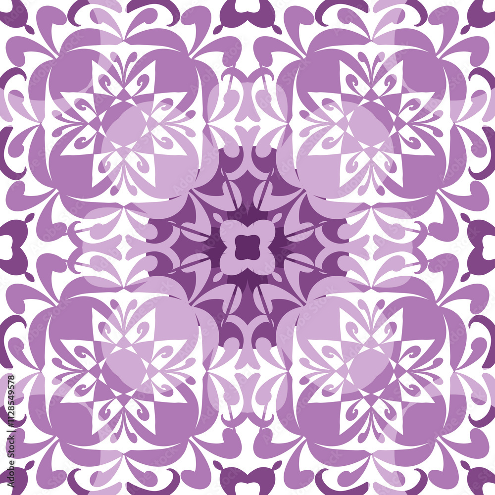 Batik collection, seamless pattern, purple Batik collection, seamless pattern, purple