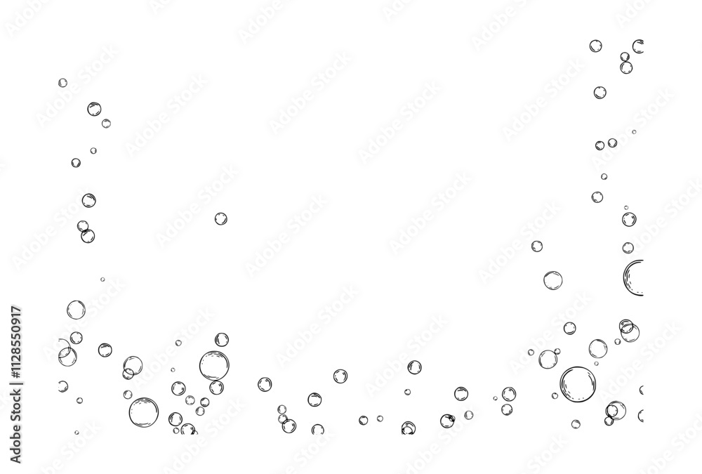 Underwater Sparkling Air Bubbles Frame Underwater Sparkling Air Bubbles Frame