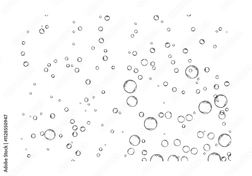 Underwater Sparkling Air Bubbles Background Overlay