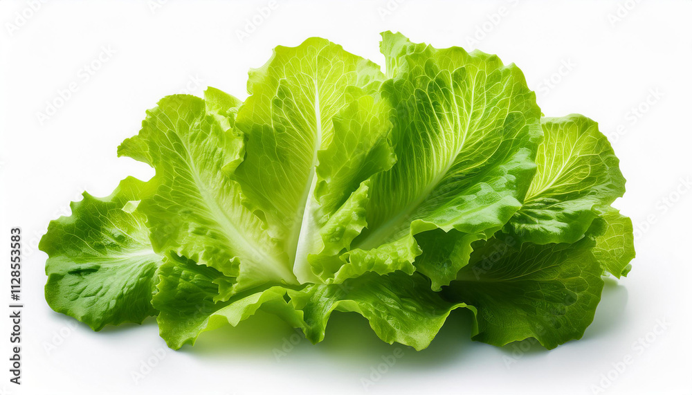 Lettuce organic salad, fresh green hydroponic vegetable isolated on white background Lettuce organic salad, fresh green hydroponic vegetable isolated on white background