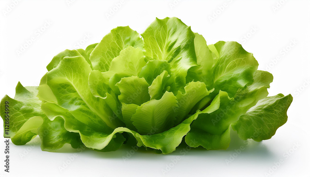 Lettuce organic salad, fresh green hydroponic vegetable isolated on white background Lettuce organic salad, fresh green hydroponic vegetable isolated on white background