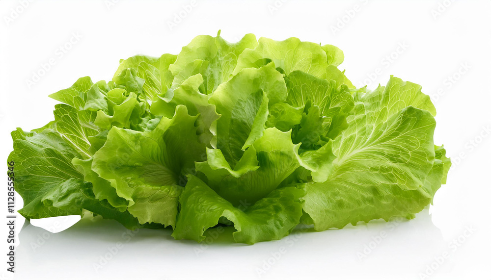 Lettuce organic salad, fresh green hydroponic vegetable isolated on white background Lettuce organic salad, fresh green hydroponic vegetable isolated on white background