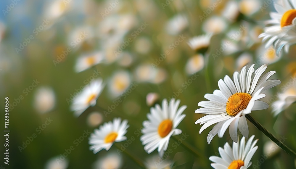 Bright daisy flower background with space for text Bright daisy flower background with space for text