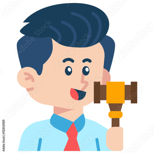 Lawyer Job and Professions Flat Icon