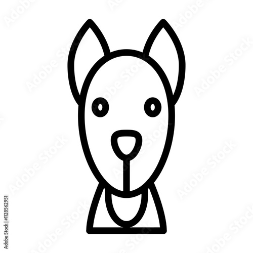 Dog Vector Line Icon Design