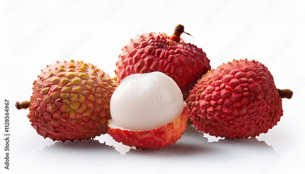 Lychee fruit isolated on white background Lychee fruit isolated on white background