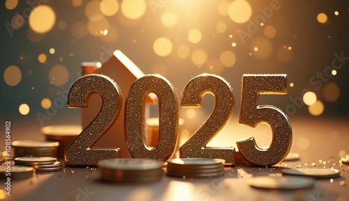 Calendar happy new year 2025 with stack of coins and home model. New year resolution, finance plan for Budget, tax, investment, financial, accounting, and savings. growth and wealth concept	
Submitted