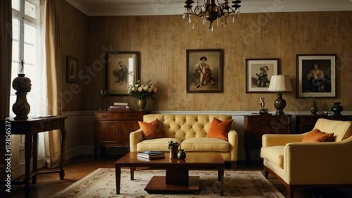 Wallpaper Mural living room interior Torontodigital.ca