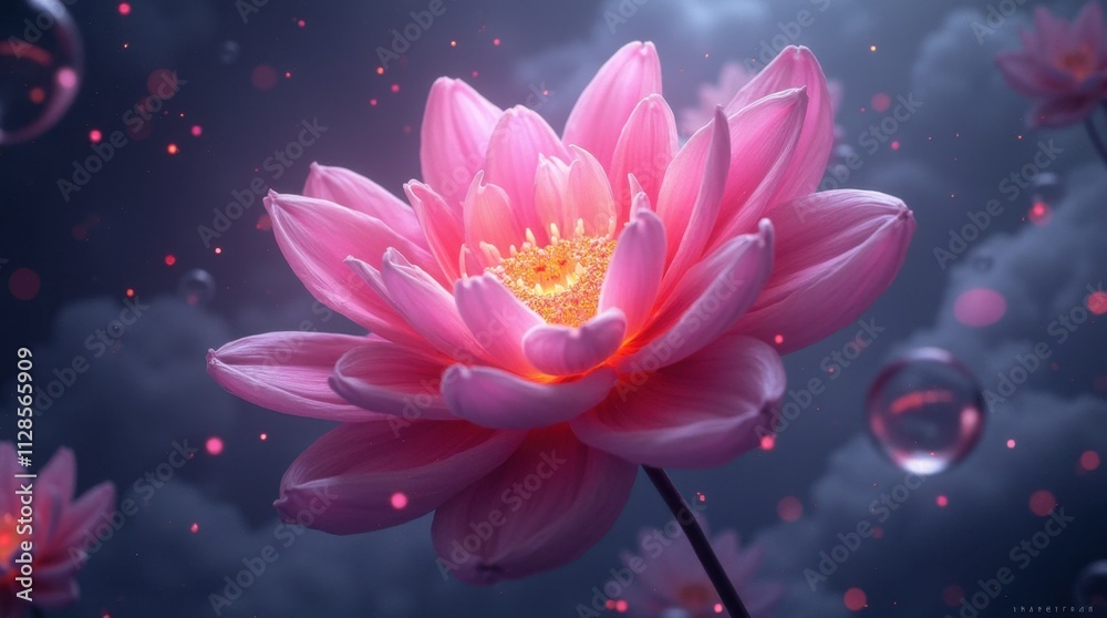 Blooming Giant Space Flower Blooming Giant Space Flower