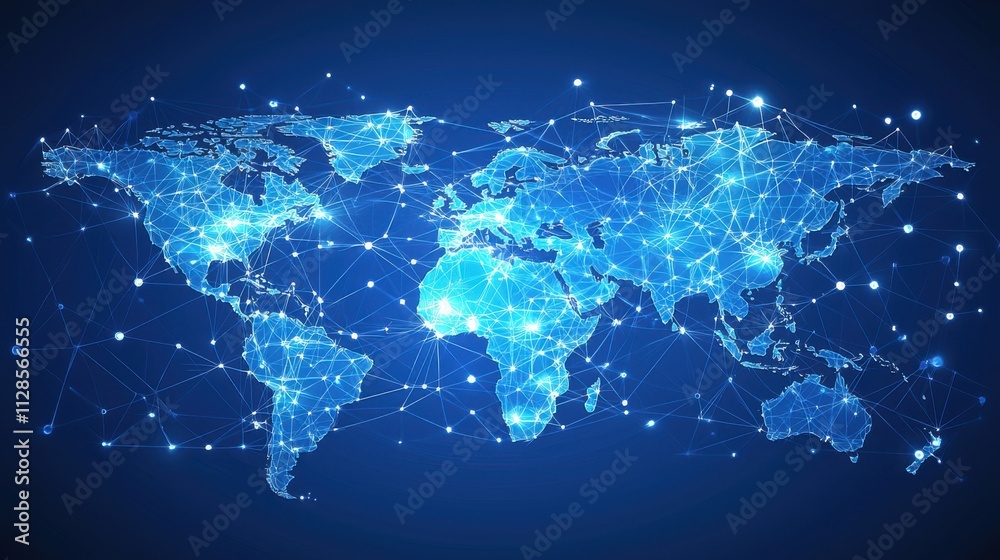 Global Network Connection World Map Global Network Connection World Map