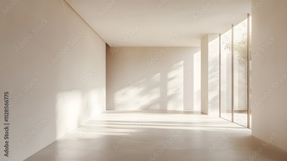 Fototapeta premium minimalist_interior_design_with_neutral_tones_wide