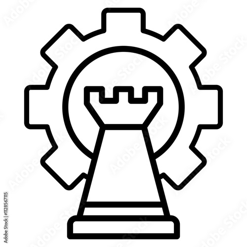 strategic management single icon