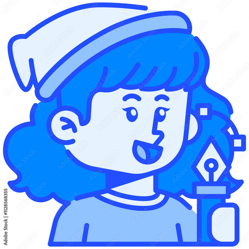 Female Electrician Job Black Fill Icon Female Electrician Job Black Fill Icon
