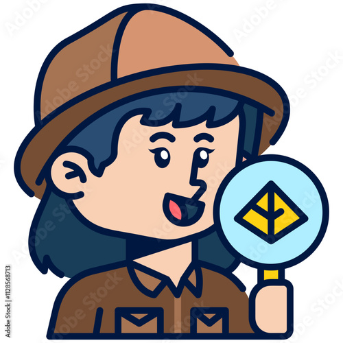 Female Archaeologist Job Black Fill Icon