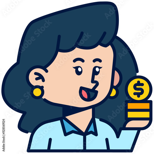 Female Police Job Black Fill Icon