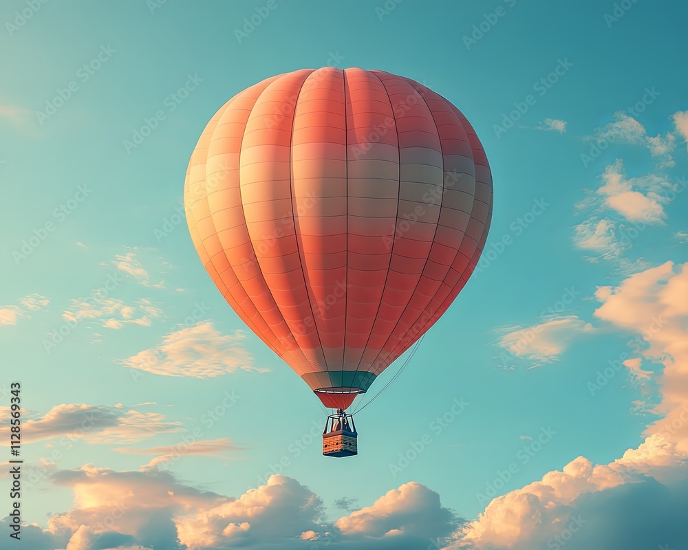 Obraz premium Colorful Hot Air Balloon in Pastel Sky