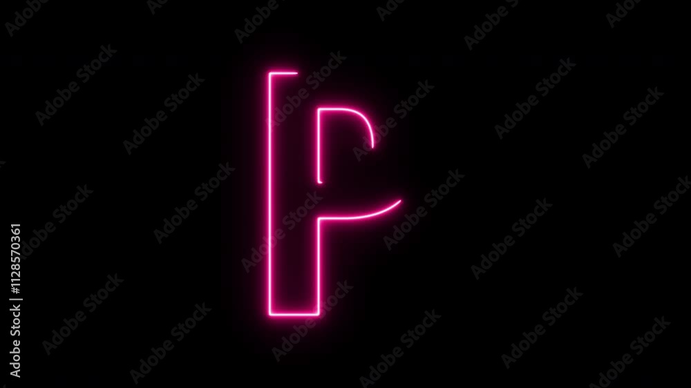 Letter P neon animation on black background Seamless loop. 4K Letter P neon animation on black background Seamless loop. 4K