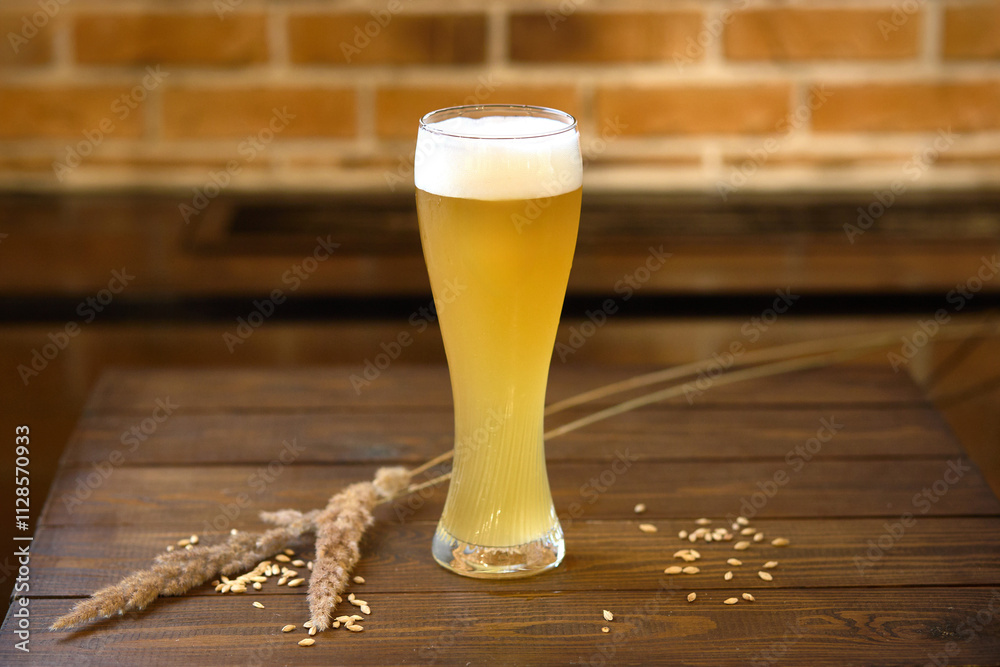 Glass of Unfiltered Wheat Beer