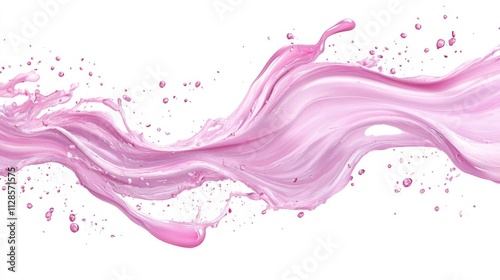 Pink Liquid Swirling Abstract Design