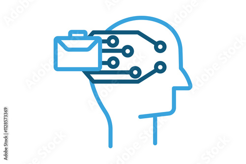 Business intelligence icon. line icon style. icon related to IT architecture. IT elements vector illustration