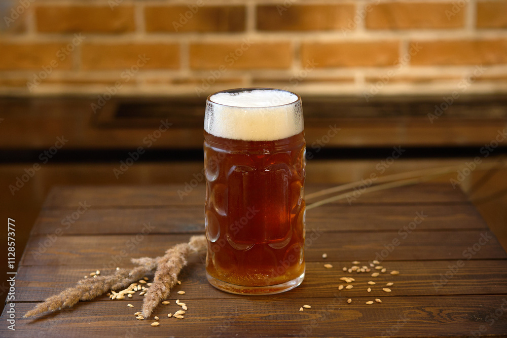 Oktoberfest Beer in a Traditional German Mug