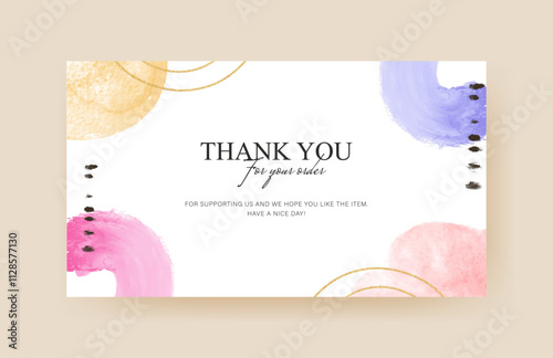 thank you card template, customer business card, aesthetic greeting template, printable custom small business card